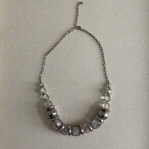 Elegant Silver Beaded Necklace